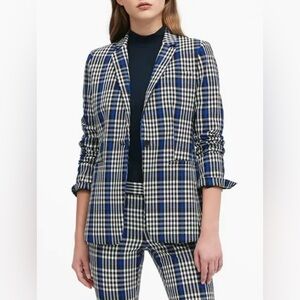 Banana Republic Long and Lean Plaid Blazer